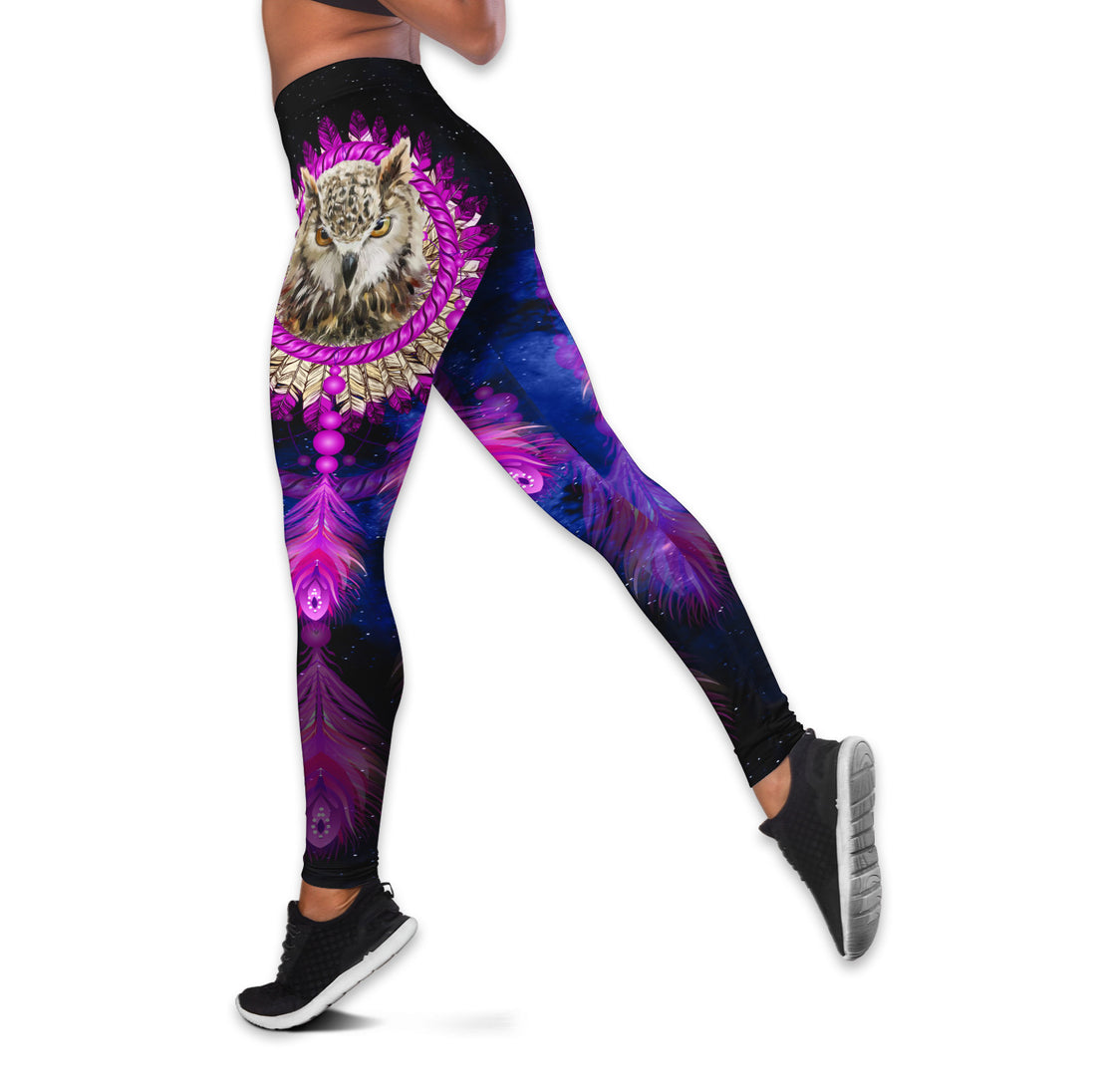 Bikergod Mystical Owl Dreamcatcher Workout Set – Tank Top & Leggings S-4XL – Gift For Women Mom TLDH09
