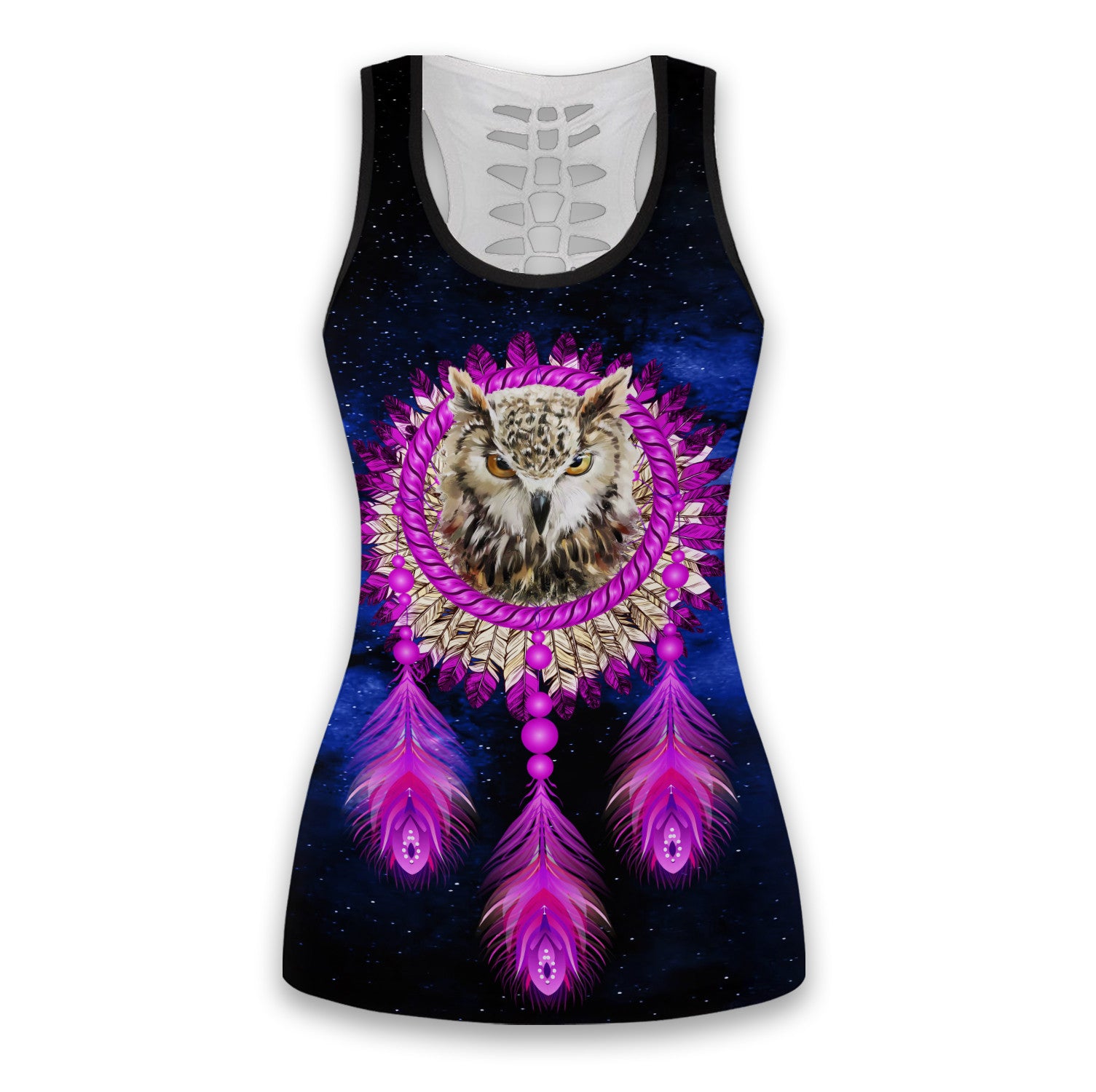 Bikergod Mystical Owl Dreamcatcher Workout Set – Tank Top & Leggings S-4XL – Gift For Women Mom TLDH09