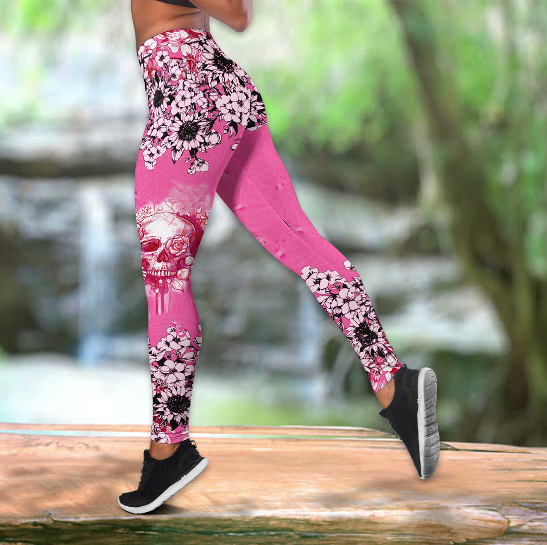 Bikergod Rose Skull Hollow Tank Top & Leggings S-4XL – Gift For Women Mom TLDH10