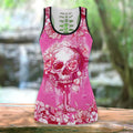Bikergod Rose Skull Hollow Tank Top & Leggings S-4XL – Gift For Women Mom TLDH10