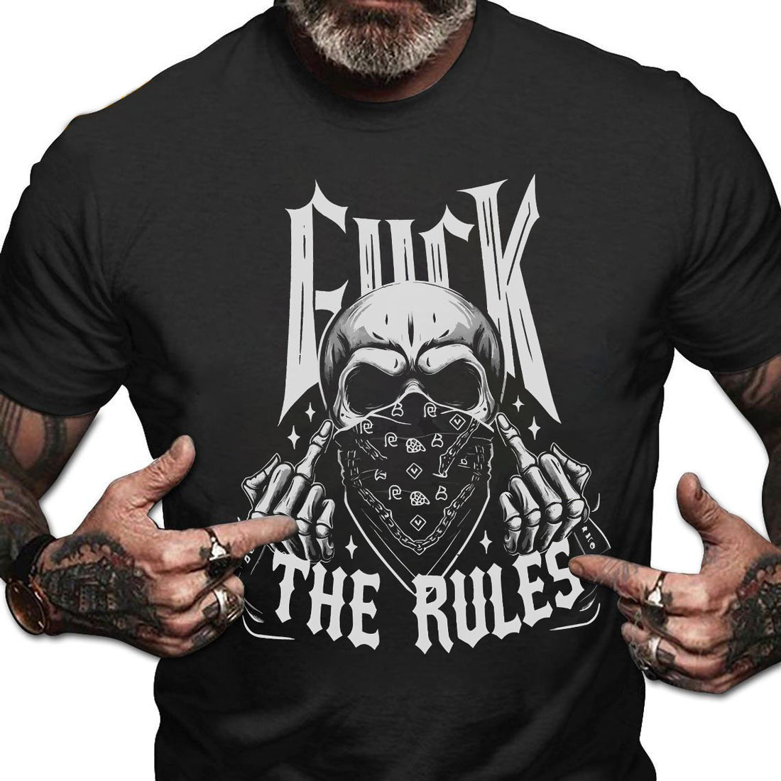 Bikergod The Rules Design 2D Printed DH042025T88