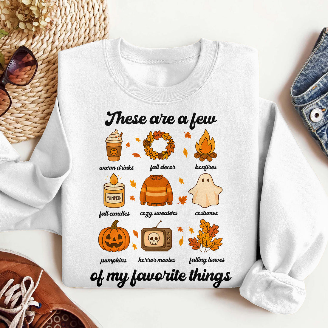Bikergod These Are A Few Sweatshirt 2D Sizes S - 5XL - Fall Sweatshirt, Autumn Sweatshirt, Fall Leopard Sweatshirt, Fall Time Sweatshirt, Spooky Cute Sweatshirt LN040725SW15