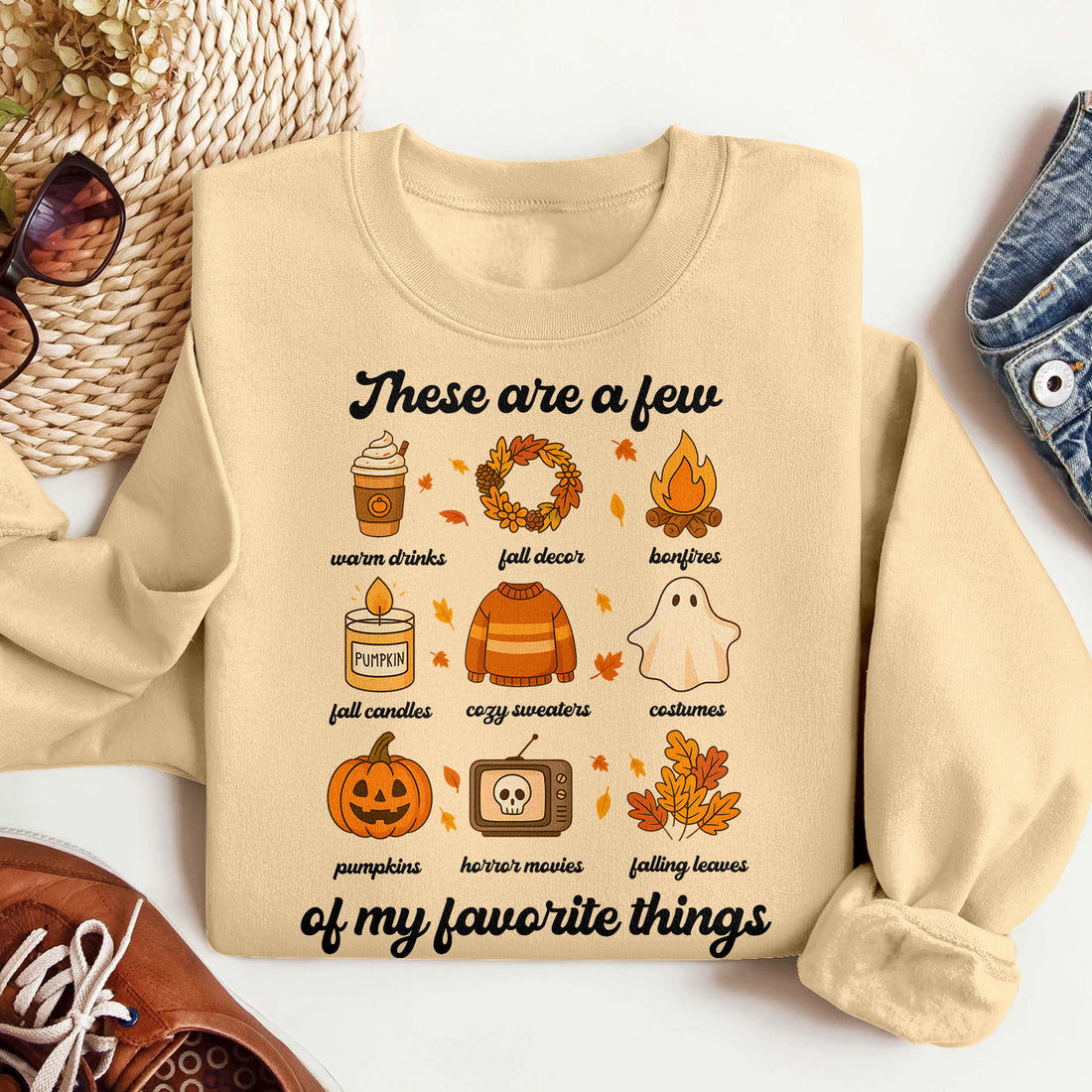 Bikergod These Are A Few Sweatshirt 2D Sizes S - 5XL - Fall Sweatshirt, Autumn Sweatshirt, Fall Leopard Sweatshirt, Fall Time Sweatshirt, Spooky Cute Sweatshirt LN040725SW15