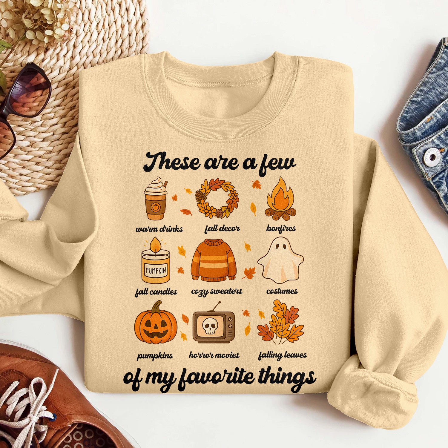 Bikergod These Are A Few Sweatshirt 2D Sizes S - 5XL - Fall Sweatshirt, Autumn Sweatshirt, Fall Leopard Sweatshirt, Fall Time Sweatshirt, Spooky Cute Sweatshirt LN040725SW15