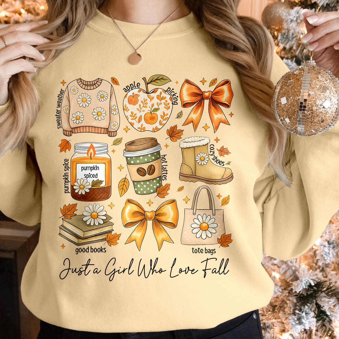 Bikergod Just A Girl Who Loves Fall Sweatshirt 2D Sizes S - 5XL - Fall Sweatshirt, Autumn Sweatshirt, Fall Leopard Sweatshirt, Fall Time Sweatshirt, Spooky Cute Sweatshirt LN040725SW16