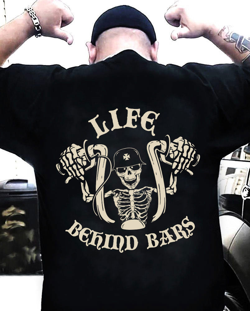 Bikergod Life Behind Bars Design 2D Printed DH042025T89