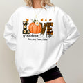 Bikergod Grandma Life Fall Custom Name Sweatshirt 2D Sizes S - 5XL Funny Autumn Sweater, Spooky Shirt, Happy Halloween Shirt, Halloween Sweatshirt Gift for Nana Mimi Gigi Pumpkin Season LN070725SW19