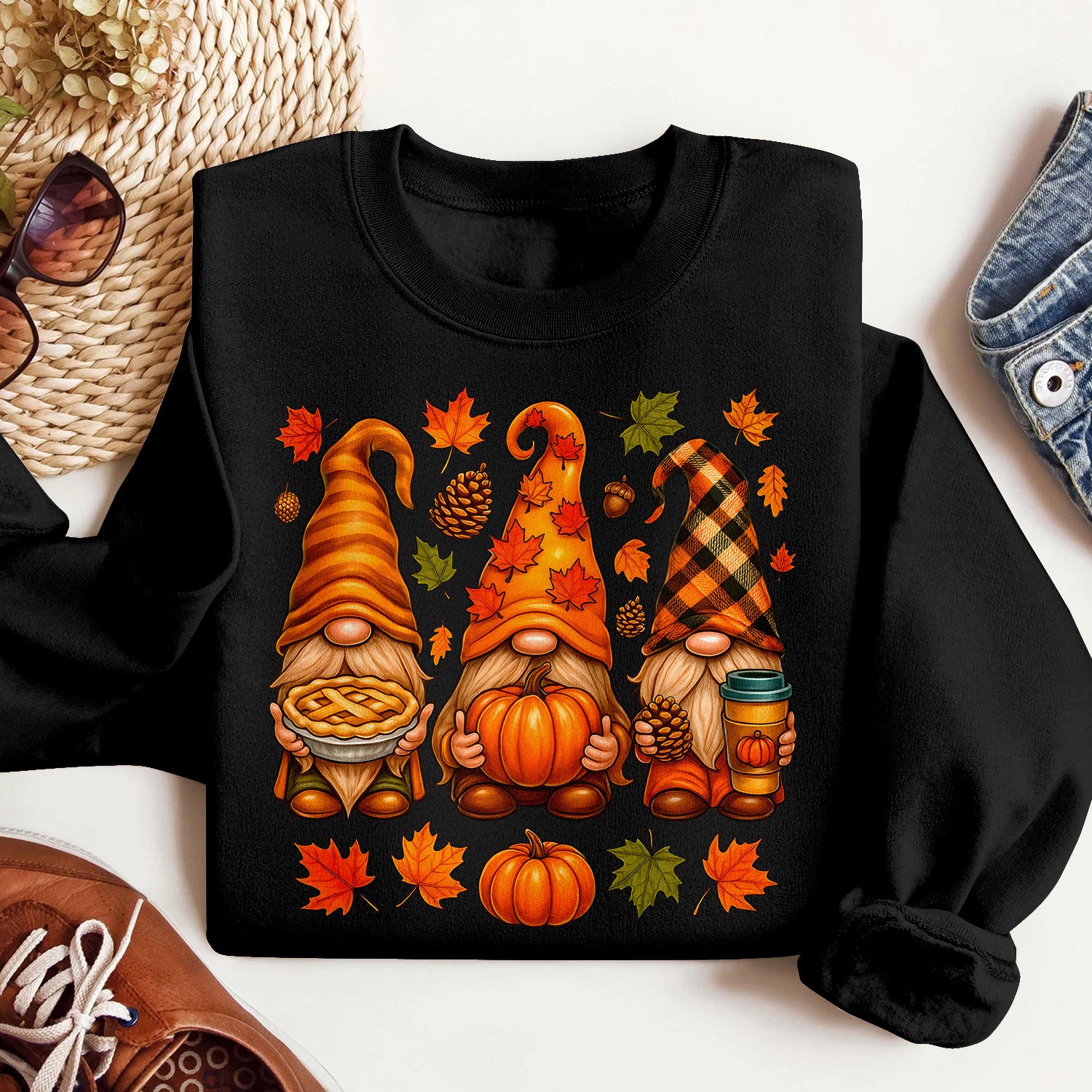 Bikergod Fall Gnomes Graphic 2D Sizes S - 5XL - DH042025T93