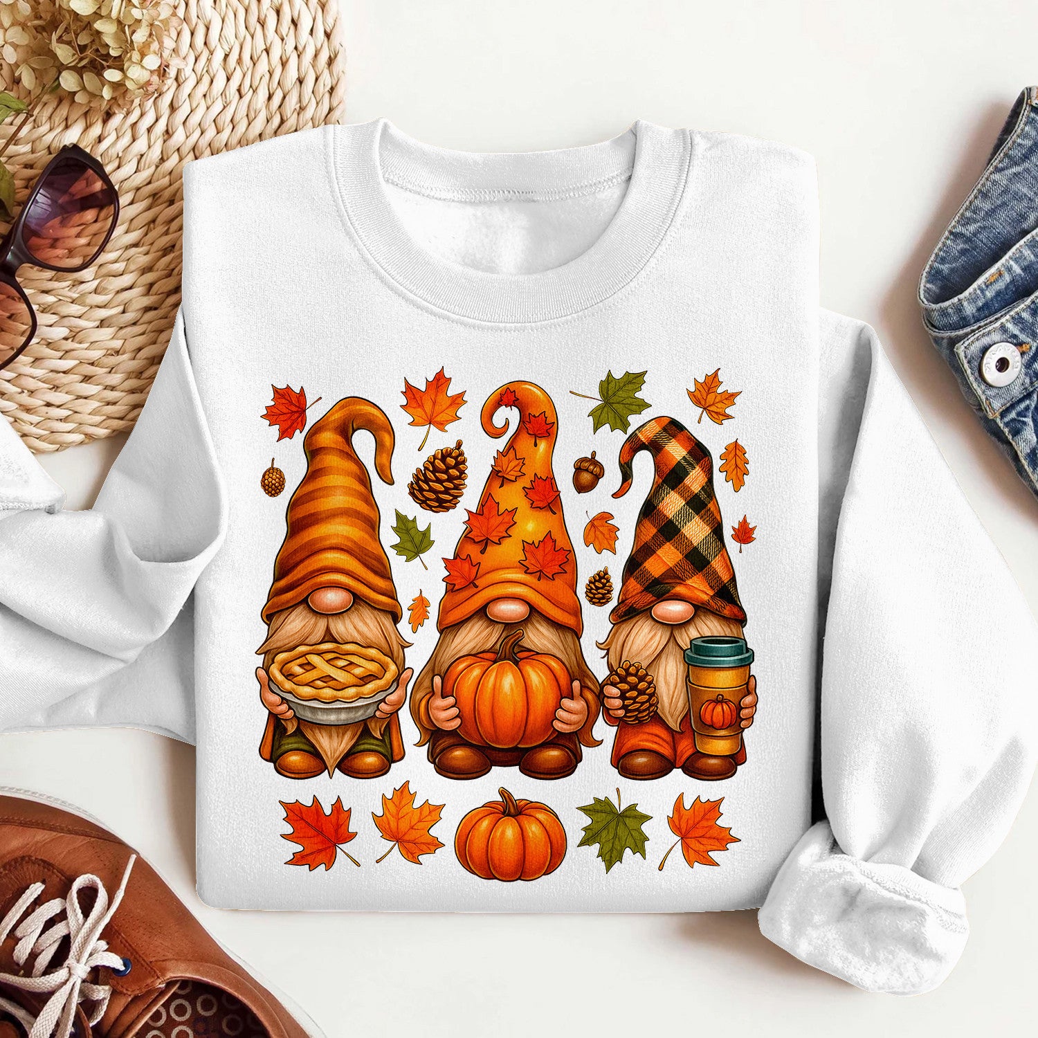 Bikergod Fall Gnomes Graphic 2D Sizes S - 5XL - DH042025T93