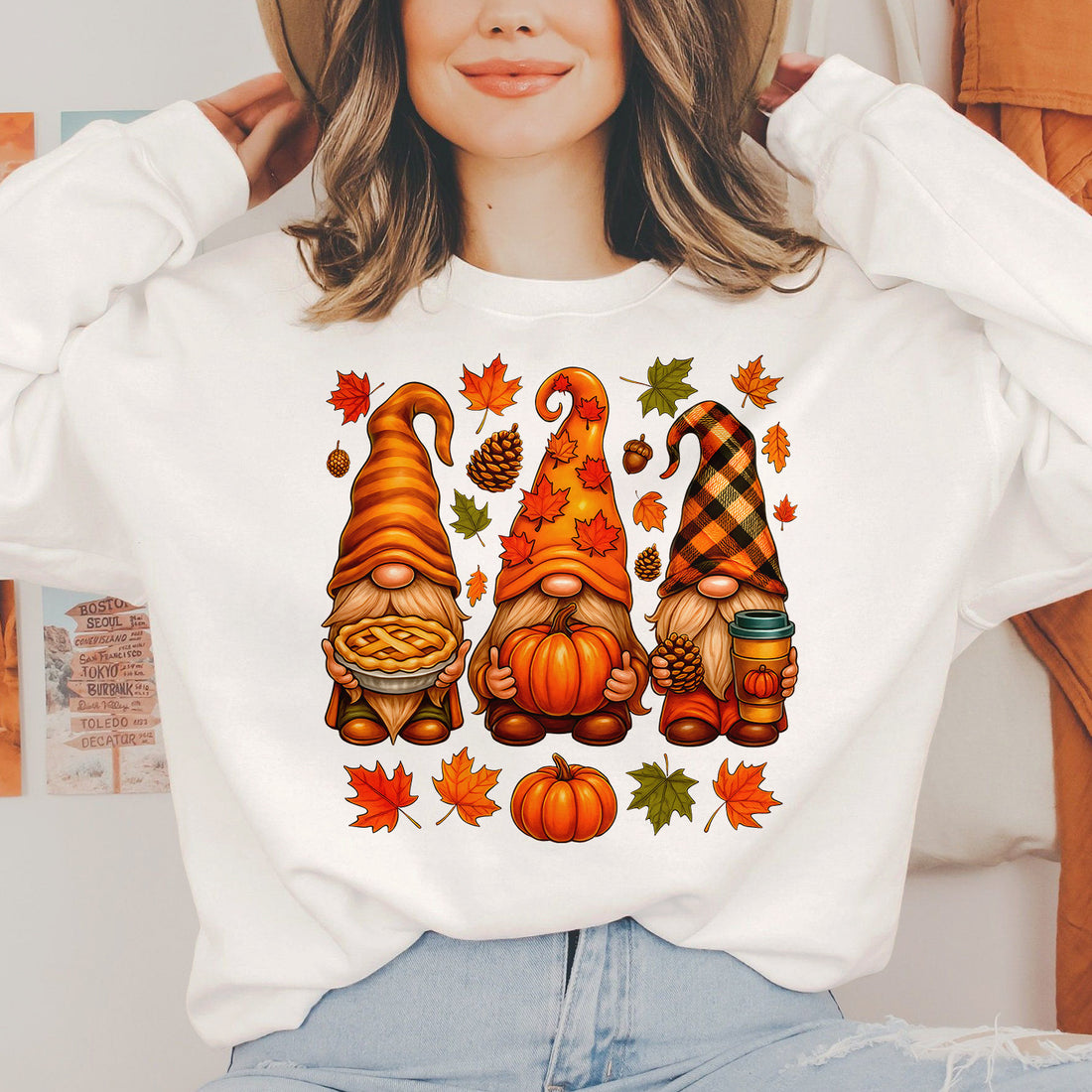 Bikergod Fall Gnomes Graphic 2D Sizes S - 5XL - DH042025T93
