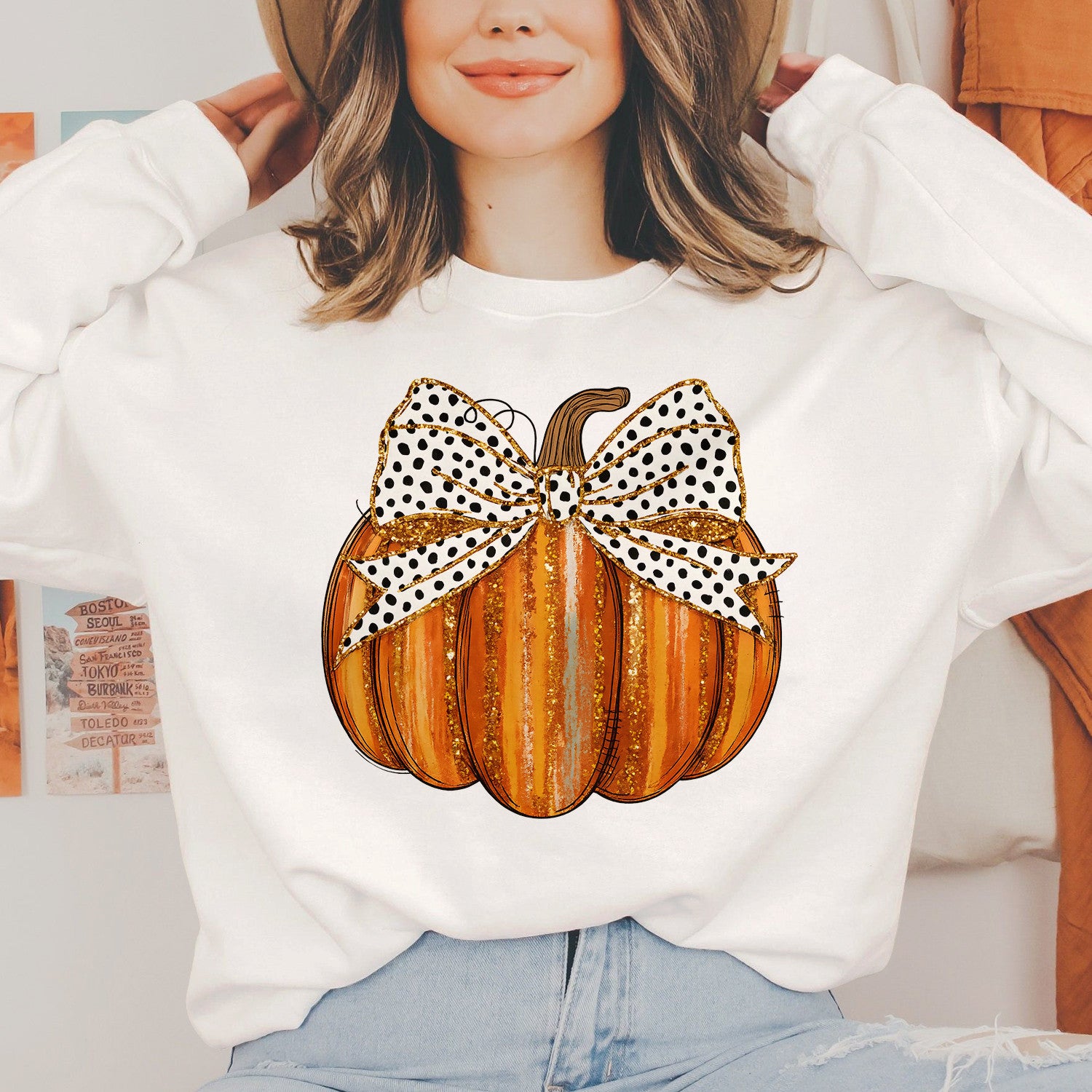 Bikergod Pumpkin With A Bow Design 2D Sizes S - 5XL - DH042025T96