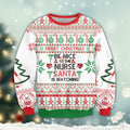 Bikergod Be Nice To The Nurse Christmas Ugly Sweater Design 3D Full Printed Sizes S - 5XL - Gift For Nurse - Christmas Sweater 3D TLDH54