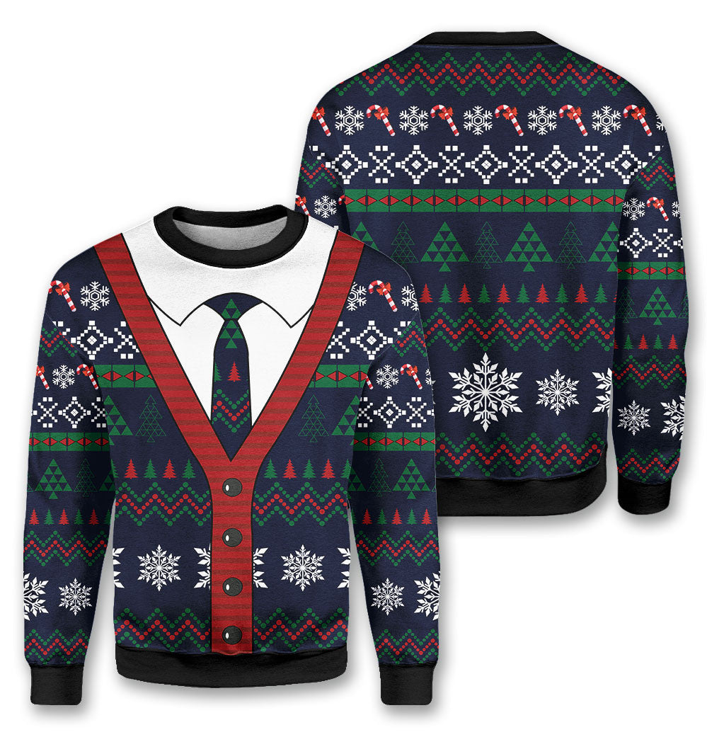 Bikergod Cardigan Outfit Christmas Ugly Sweater Design 3D Full Printed Sizes S - 5XL - Gift For Student- Christmas Sweater 3D TLDH60