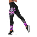 Bikergod Butterfly Gothic Skull Hollow Tanktop Legging Set Design 3D Full Printed TLDH14