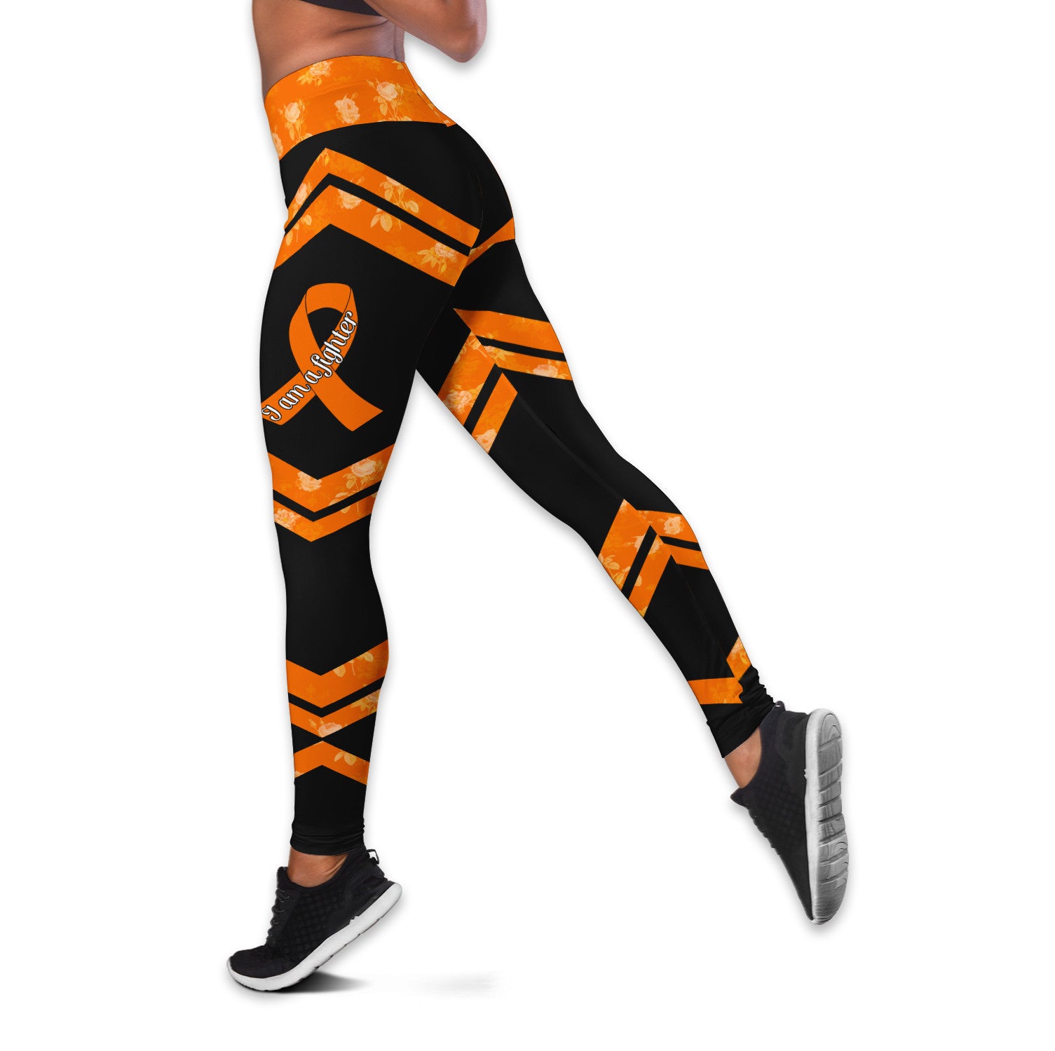 Bikergod Leukemia Cancer Legging Hollow Tanktop Legging Set Design 3D Full Printed TLDH17