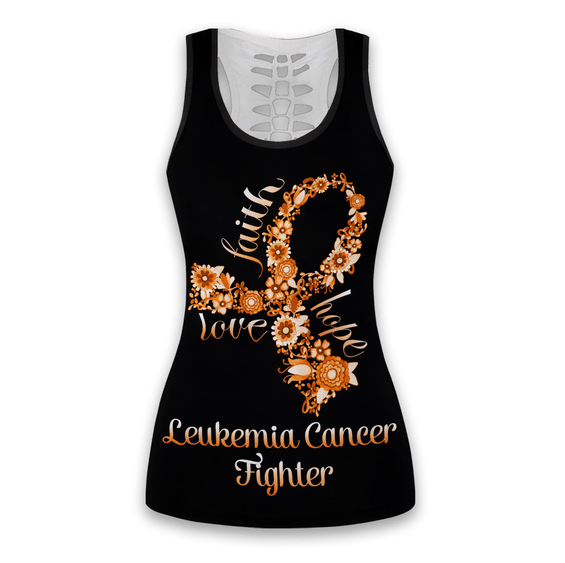 Bikergod Leukemia Cancer Legging Hollow Tanktop Legging Set Design 3D Full Printed TLDH17