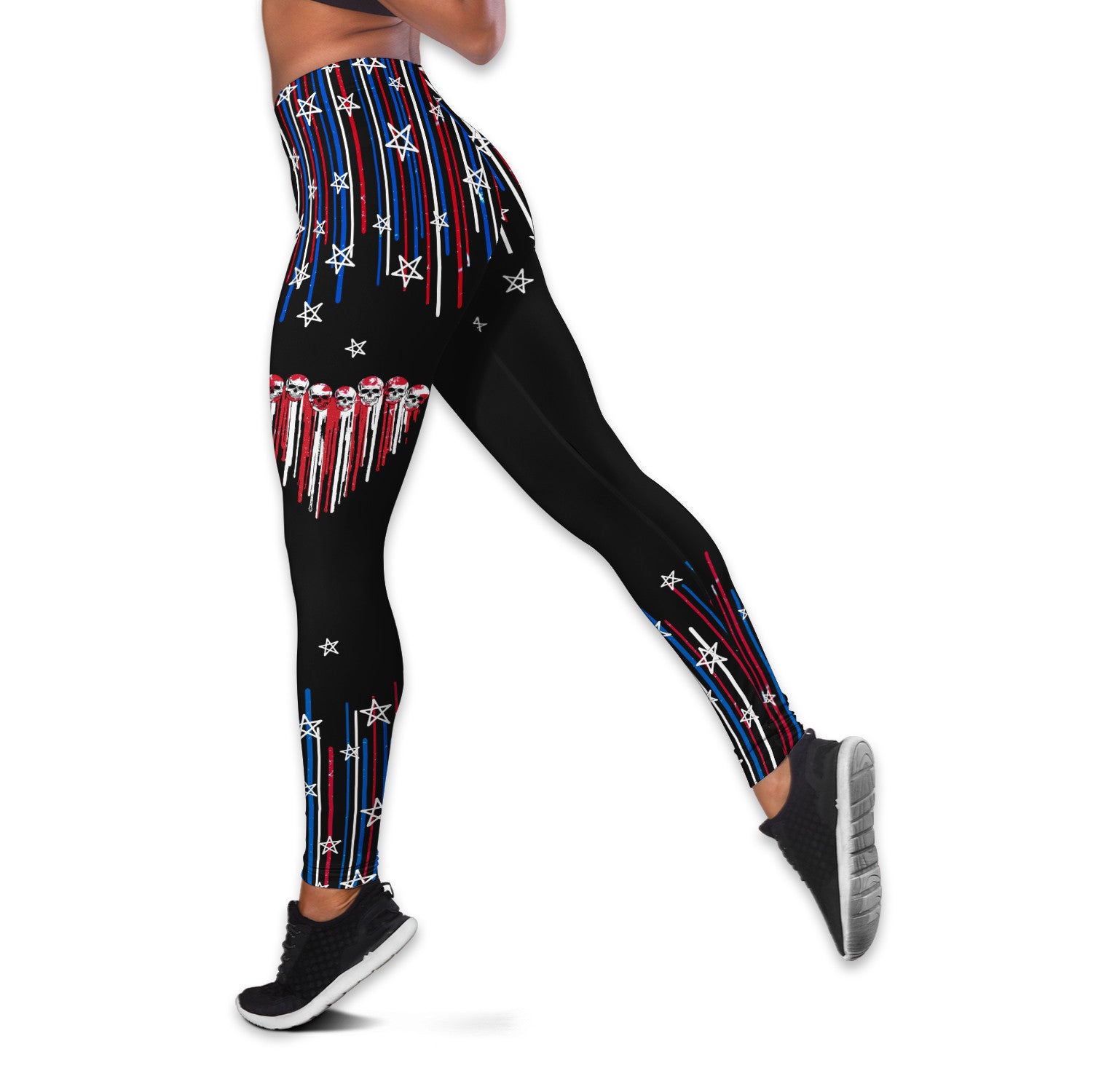 Bikergod Skull Heart Legging Hollow Tanktop Legging Set Design 3D Full Printed TLDH22