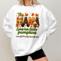 Bikergod This Mama Loves Her Pumpkin Custom Name Sweatshirt 2D Sizes S - 5XL Funny Pumpkin Girl Sweater, Spooky Shirt, Happy Halloween Shirt, Halloween Sweatshirt Gift for Nana Mimi Women Pumpkin Season LN100725SW22