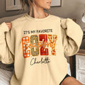 Bikergod It's My Favorite Cozy Season Custom Name Sweatshirt 2D Sizes S - 5XL Funny Pumpkin Girl Sweater, Spooky Shirt, Happy Halloween Shirt, Halloween Sweatshirt Gift for Women Pumpkin Season LN100725SW23