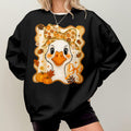 Bikergod Halloween Duck Sweatshirt 2D Sizes S - 5XL Funny Halloween Goose, Girly Pumpkin Sweater, Duck Fall Sweatshirt, Boho Halloween Top, Goose Pumpkin Jumper LN100725SW26
