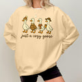 Bikergod Just A Cozy Goose Sweatshirt 2D Sizes S - 5XL Halloween Silly Goose Fall Shirt, Thanksgiving Hoodie, Fall Season Crewneck LN100725SW28