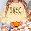 Bikergod Just A Cozy Goose Sweatshirt 2D Sizes S - 5XL Halloween Silly Goose Fall Shirt, Thanksgiving Hoodie, Fall Season Crewneck LN100725SW28