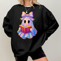 Bikergod Cute Ghost Reading Book Sweatshirt 2D Sizes S - 5XL Halloween Ghost Fall Shirt, Gift For Women Men, Fall Season Crewneck TLDH74