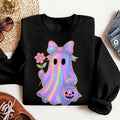 Bikergod Cute Ghost Spooky Season Sweatshirt 2D Sizes S - 5XL Halloween Ghost Fall Shirt, Gift For Women Men, Fall Season Crewneck TLDH75