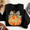 Bikergod Thankful Pumpkin Sweatshirt 2D Sizes S - 5XL Halloween Pumpkin Fall Shirt, Gift For Women Men, Fall Season Crewneck TLDH76