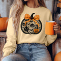 Bikergod Black Pumpkin Sweatshirt 2D Sizes S - 5XL Halloween Autumn Fall Shirt, Gift For Women Men, Funny Thanksgiving Crewneck TLDH79