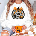 Bikergod Black Pumpkin Sweatshirt 2D Sizes S - 5XL Halloween Autumn Fall Shirt, Gift For Women Men, Funny Thanksgiving Crewneck TLDH79