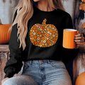 Bikergod Flower Pumpkin Sweatshirt 2D Sizes S - 5XL Halloween Autumn Fall Shirt, Gift For Women Men, Funny Thanksgiving Crewneck TLDH80