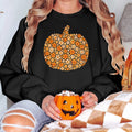 Bikergod Flower Pumpkin Sweatshirt 2D Sizes S - 5XL Halloween Autumn Fall Shirt, Gift For Women Men, Funny Thanksgiving Crewneck TLDH80