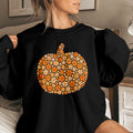 Bikergod Flower Pumpkin Sweatshirt 2D Sizes S - 5XL Halloween Autumn Fall Shirt, Gift For Women Men, Funny Thanksgiving Crewneck TLDH80
