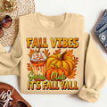 Bikergod Fall Vibes Social Club Sweatshirt 2D Sizes S - 5XL Fall Vibes Crewneck, Bow Pumpkin Shirt, Autumn Season Sweatshirt, Thanksgiving Gift, Seasonal Sweatshirt TLDH90