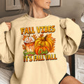 Bikergod Fall Vibes Social Club Sweatshirt 2D Sizes S - 5XL Fall Vibes Crewneck, Bow Pumpkin Shirt, Autumn Season Sweatshirt, Thanksgiving Gift, Seasonal Sweatshirt TLDH90