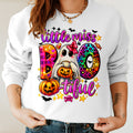 Bikergod Little Miss Boo Sweatshirt 2D Sizes S - 5XL Spooky Halloween Ghost Sweatshirt, Boo Sweatshirt, Trick or Teeth Hoodie, Pumpkin Hoody TLDH92