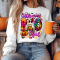 Bikergod Little Miss Boo Sweatshirt 2D Sizes S - 5XL Spooky Halloween Ghost Sweatshirt, Boo Sweatshirt, Trick or Teeth Hoodie, Pumpkin Hoody TLDH92