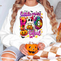 Bikergod Little Miss Boo Sweatshirt 2D Sizes S - 5XL Spooky Halloween Ghost Sweatshirt, Boo Sweatshirt, Trick or Teeth Hoodie, Pumpkin Hoody TLDH92