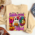 Bikergod Little Miss Boo Sweatshirt 2D Sizes S - 5XL Spooky Halloween Ghost Sweatshirt, Boo Sweatshirt, Trick or Teeth Hoodie, Pumpkin Hoody TLDH92