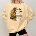 Bikergod Sorta Sweet Sorta Spooky Sweatshirt 2D Sizes S - 5XL Fall Halloween Ghost Sweatshirt, Boo Sweatshirt, Trick or Teeth Hoodie, Pumpkin Hoody TLDH106