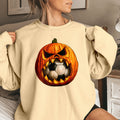 Bikergod Soccer Pumpkin Sweatshirt 2D Sizes S - 5XL Halloween Autumn Fall Shirt, Gift For Soccer Player, Funny Thanksgiving Crewneck TLDH108