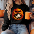 Bikergod Soccer Pumpkin Sweatshirt 2D Sizes S - 5XL Halloween Autumn Fall Shirt, Gift For Soccer Player, Funny Thanksgiving Crewneck TLDH108