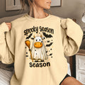 Bikergod Funny Ghost Spooky Season Sweatshirt 2D Sizes S - 5XL Halloween Autumn Fall Shirt, Gift For Women Men, Funny Halloween Crewneck TLDH115