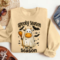 Bikergod Funny Ghost Spooky Season Sweatshirt 2D Sizes S - 5XL Halloween Autumn Fall Shirt, Gift For Women Men, Funny Halloween Crewneck TLDH115