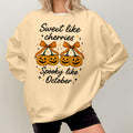 Bikergod Sweet Like Cherries Sweatshirt 2D Sizes S - 5XL Halloween Autumn Fall Shirt, Gift For Women Men, Funny Halloween Crewneck TLDH118