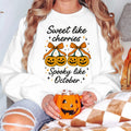 Bikergod Sweet Like Cherries Sweatshirt 2D Sizes S - 5XL Halloween Autumn Fall Shirt, Gift For Women Men, Funny Halloween Crewneck TLDH118