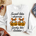 Bikergod Sweet Like Cherries Sweatshirt 2D Sizes S - 5XL Halloween Autumn Fall Shirt, Gift For Women Men, Funny Halloween Crewneck TLDH118
