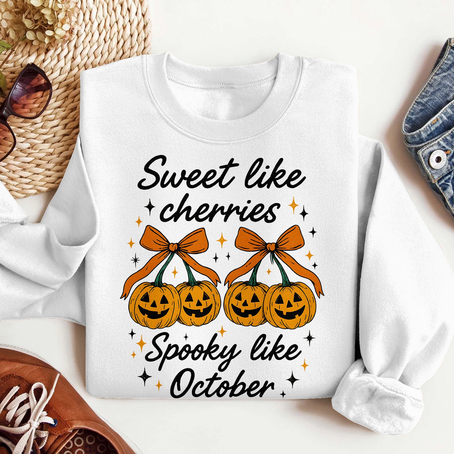 Bikergod Sweet Like Cherries Sweatshirt 2D Sizes S - 5XL Halloween Autumn Fall Shirt, Gift For Women Men, Funny Halloween Crewneck TLDH118