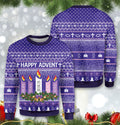 Bikergod Happy Advent Christmas Ugly Sweater Design 3D Full Printed Sizes S - 5XL - Jesus Lover - Xmas Sweater 3D TLDH128